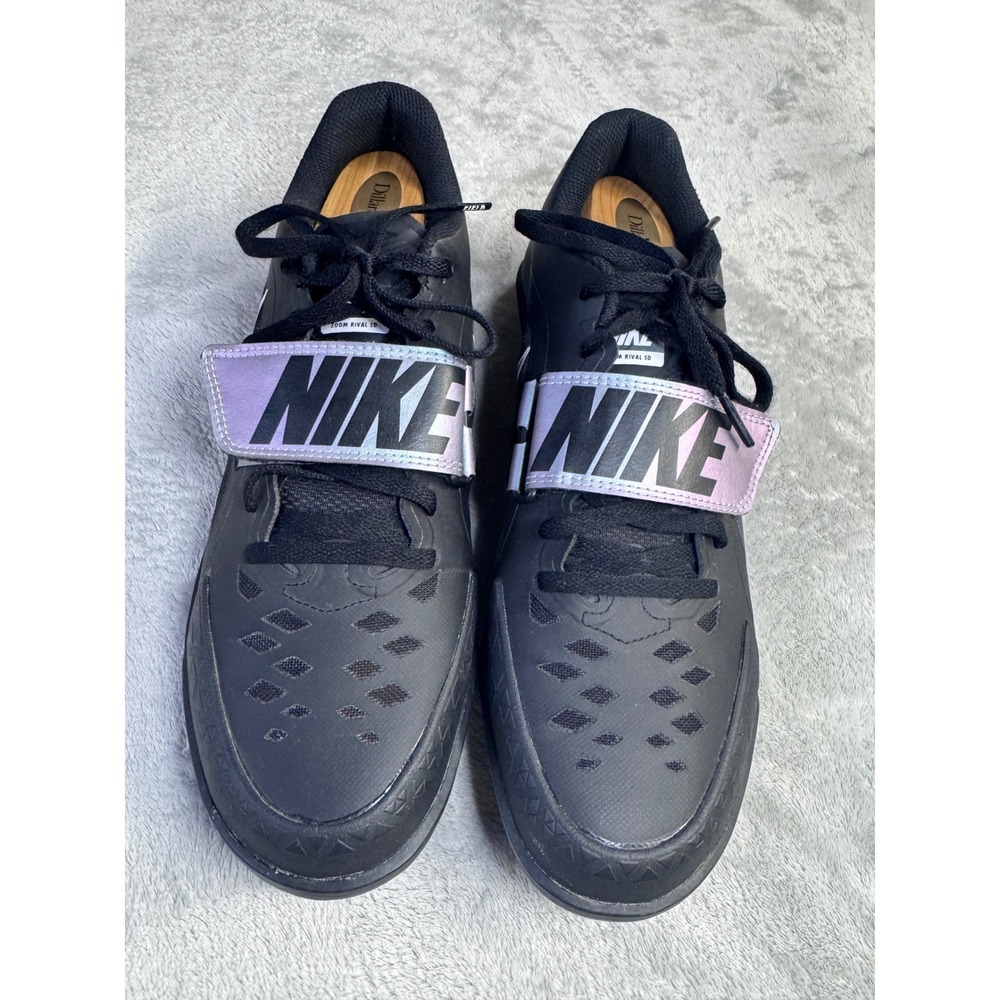 Nike Zoom Rival SD 2 Black Iridescent Throwing Shoes 685134-003 Mens 9.5